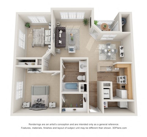 Beacon Place Diamond floor plan at Beacon Place Apartments, Gaithersburg, MD